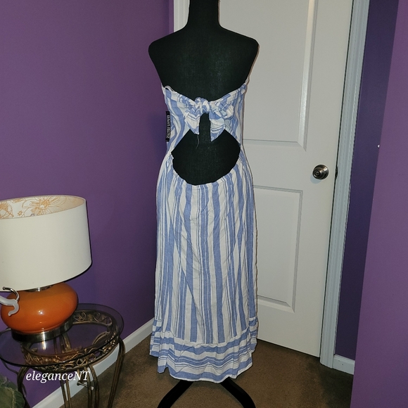 NY & Co. SoHo Street Blue and White Striped Women's Dress Sz: XL NWT - Picture 11 of 11